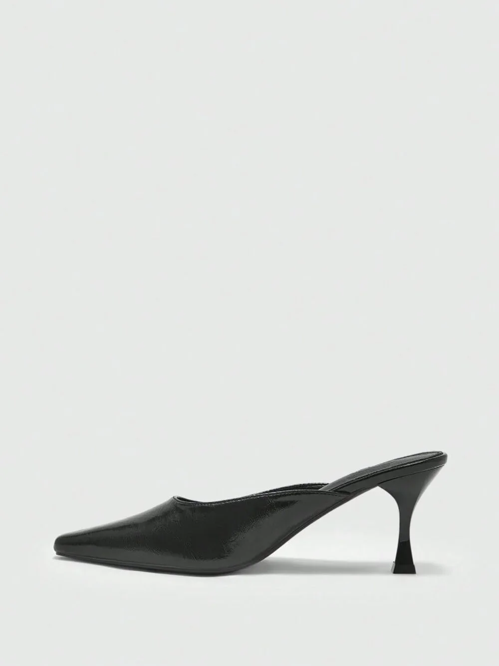 Black Casual Women's Plain Stiletto Heel Court Pumps